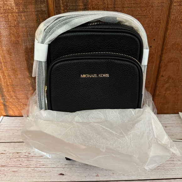 Michael Kors Jet Set Travel Medium Crossbody Bag - Black - Picture 6 of 6